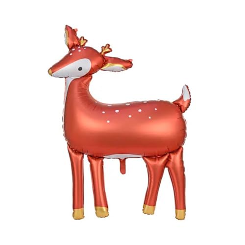 Ballon géant en aluminium biche 80 x 105 cm - Marron - Taille Unique