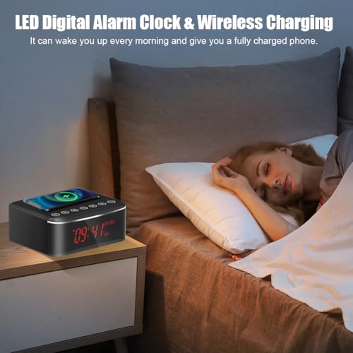 Vishangyaes Hidden Camera Motion Activated/Stronger Night Vision/160°View Angle/4K,Spy Camera Camaras Espias Ocultas With Bluetooth Speaker,Alarm Clock,Wireless/Wire Charger thumb #5