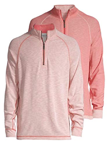 Tommy Bahama Barrier Beach Reversible Half-Zip Sweatshirt- Medium - Jester Red