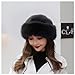 YEKEYI Women's Faux Fur Warm Hat Fashion Hat for Winter Faux Mink Hat Versatile New Winter Beret Bucket hat Black
