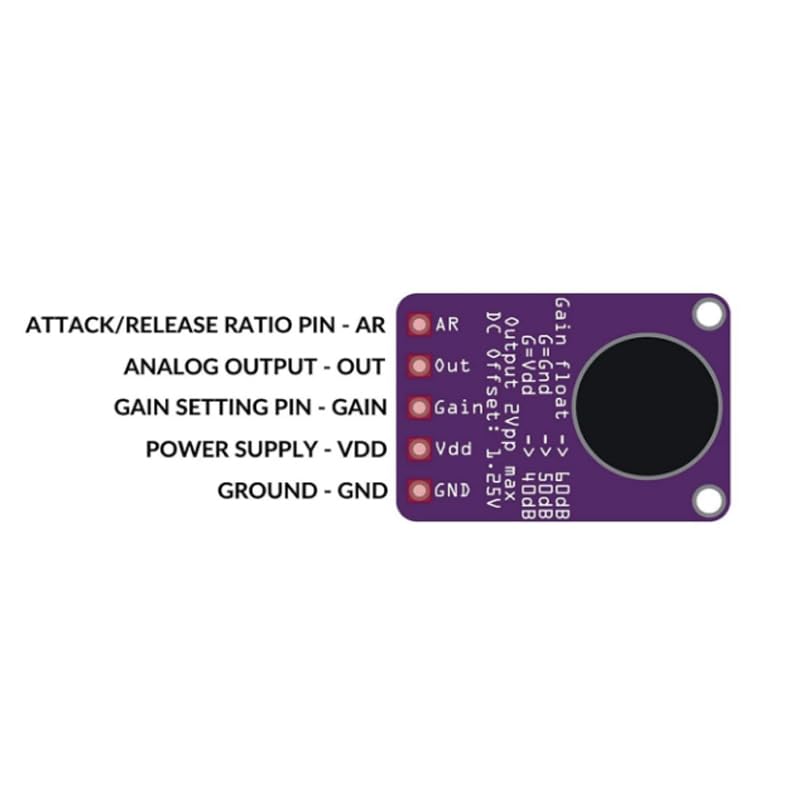 GERUI 4 Stück MAX9814 AGC Microphone Amplifier Board Compatible with Arduino