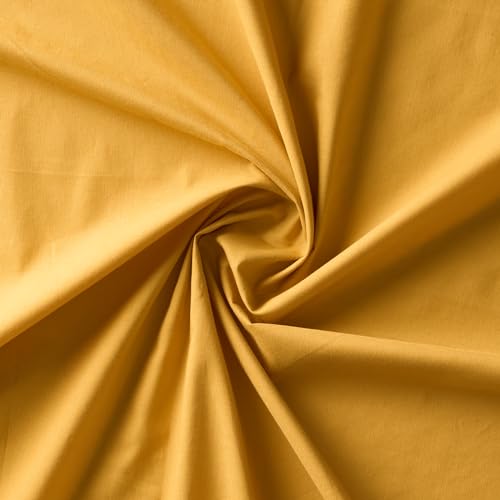 Image of KITES CREATIONS 100% Pure Cotton 3 Layer Dohar, Single Bed Blanket Comforter, (60''X90'' / 152X230 CM), Uni Plain, Skin Friendly Dohar, Color - Mimosa