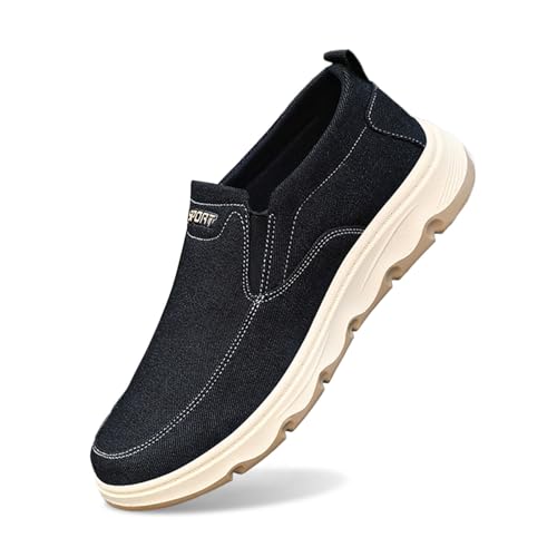 Men's Casual Slip On Espadrilles Shoes Comfortable Lightweight Flat Rubber Sole Loafers for Walking Travel Beach