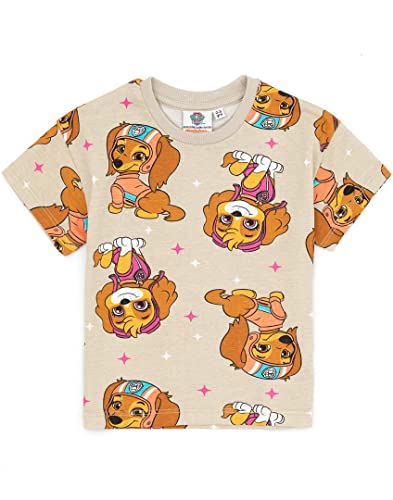 Paw Patrol Girls 2 Pack T-Shirt | Kids Liberty, Skye & Everest Believe in Yourself Graphic Top | Short Sleeve Multi-Pack Set2