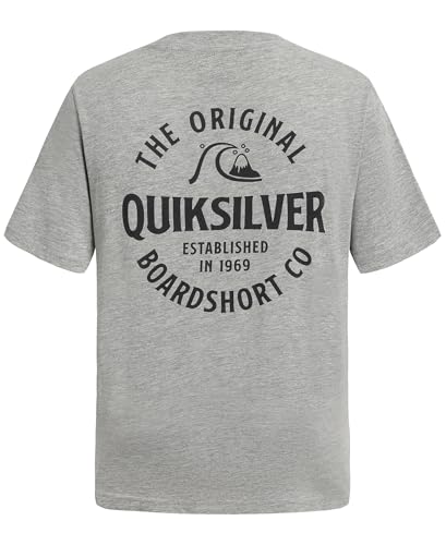Image of Quiksilver Boys' Short Sleeve Logo Graphic T-Shirt, Soft & Comfortable, Regular Fit