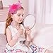 LUODAKA Girls Tea Party Fascinators Hats with Lace Gloves And Pearl Necklaces, Four Tea Party Accessories for Girls（Fashionable pink, Suitable for Tea Parties And Gatherings