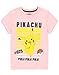 Pokemon T-Shirt Girls Kids Pikachu Caractère Jeu à Manches Courtes Rose Top 5-6 Ans
