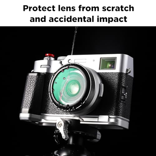 Image of Haoge MC UV Camera Lens Protection Filter for Fujifilm X100VI Fuji X100V Camera with Integrated Adapter Ring Black LUV-XVIB