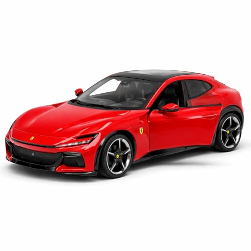 Image of 1:24 Scale Ferrari Purosangue SUV Die Cast Metal Car Model with Openable Doors & Hood, Detailed Interior, Pull Back Action Toy Car for Kids & Collectors, Display Model
