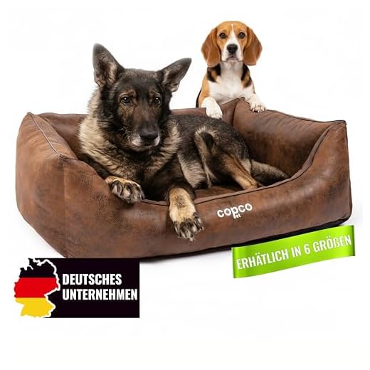CopcoPet - Hundebetten Emma Wildlederoptik - Antik Braun Gr: L ca. 90 x 70 cm