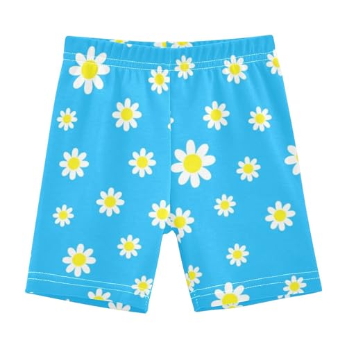Joisal Daisies Light Blue Toddler Girls Biker Shorts 4t Shorts for Under Skirts Cotton Children