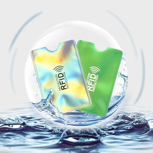 12Pcs RFID Blocking Card Sleeves Colorful Credit Card Protector Cover Travel Anti-Theft Credit Cards Holder RFID Blocker Fits Bags & Purses, 3.5 x 2.4 inch3