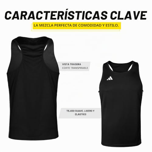 Adidas Chaleco de Boxeo Base Punch con Tejido Transpirable Blanco Talla L 5