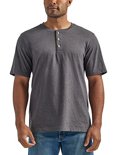 Wrangler Authentics mens Short Sleeve Henley Tee Shirt,...