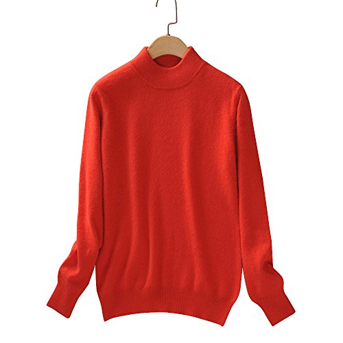 Guandoo Women's Slim Wool Turtleneck Crew Neck Knit Jumper Pullover Sweater