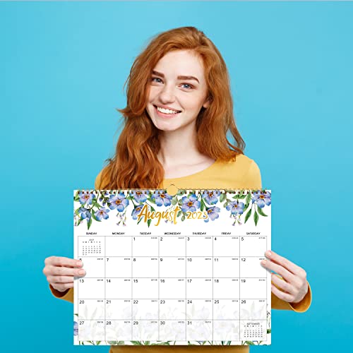 Wall Calendar 2023-2024 - Calendar 2023-2024, Jul 2023 - Dec 2024, 11.6'' X 14.8'', 18 Months Wall Calendar With Julian Date, Holidays Reminder, Golden Binding, Thick Paper, Large Writing Blocks #TOP7