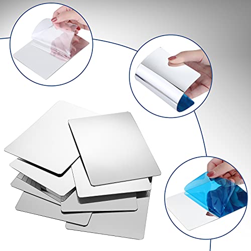 School Shatter Proof Plastic Mirrors 4 X 6 Inch Mirror Tiles With Soft Round Corners Double Sided Protective Film Mirror Sheets Art And Craft Supply For Classroom (16) #TOP3