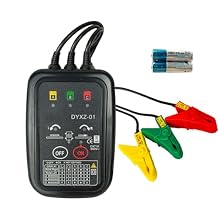 Non-Contact 3 Phase Rotation Meter | Motor Rotation Tester for AC 70V-600V | Phase Sequence, Live Wire & Circuit Break Detector | Auto Power-Off, 20" Clamps | Professional Electrician Tool Kit