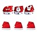 rosepartyh Cappello di Natale Cappello di Natale per Bambini Deluxe Cappello di Peluche per Bambini Costume da Babbo Natale Ornamenti Natalizi 6 Pezzi