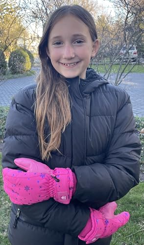Image of N'Ice Caps Kids Waterproof Winter Thinsulate Warm Gloves | Boys and Girls Snow Ski Gloves with Durable Grippers on Palms, Fingers and Thumbs, 3M Insulation Ideal for Cold Weather