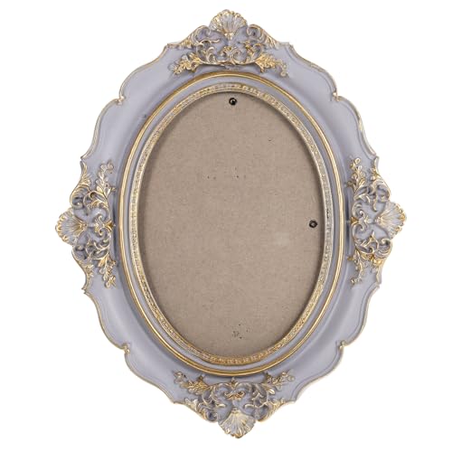 Amosfun Marco De Fotos Ovalado Estilo Europeo Vintage De Resina 9.8X8.3 Pulgadas Marco De Pared Decorativo Para Hogar