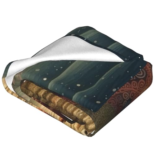Couverture flanelle imprimée cadeau original plaid illustration fun