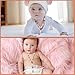 Kigeli Cross Baptism Silicone Rosary God Bless First Rosary Catholic Cross Necklace Baby Shower Baptism Party Supply for Baby Shower Christian Communion Gifts(Pink)