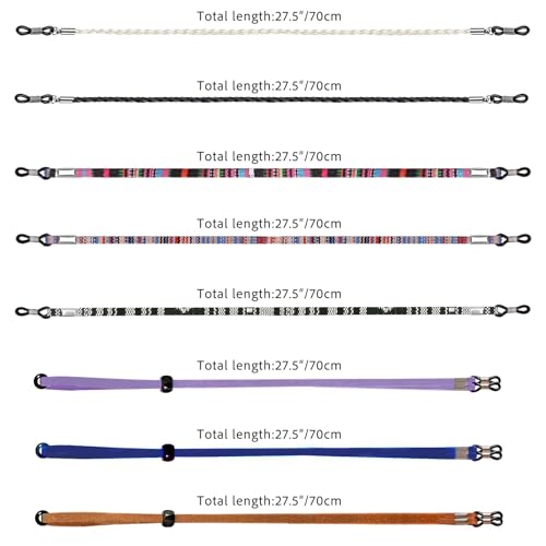 Image of Damanse Eyeglass Chain,8 Pcs Beaded Eye Glasses Strap Holders around Neck For Women