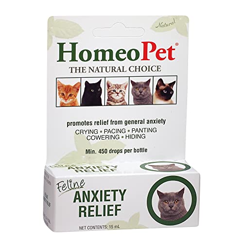 HomeoPet Feline Anxiety Relief, Stress and Anxiety Support for Cats, ...