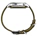 Timex Unisex Weekender 38mm Watch – Silver-Tone Case White Dial with Olive Fabric Slip-Thru Strap