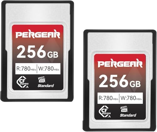 PERGEAR CFexpress Type A J[h 256GB 2 ő780MB/b̓ǂݎ葬x 780MB/b̏ݑx 4K 120PA8K 30P^Ή 5Nԃ[J[ۏ (256, GB) AbvO[h VPG20