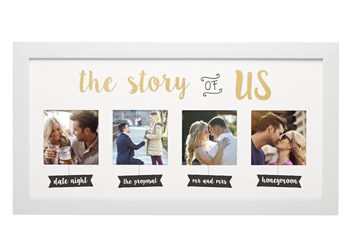 Kate & Milo The Story of Us Collage Picture Frame, Romantic Wedding Gift, Engagement &...