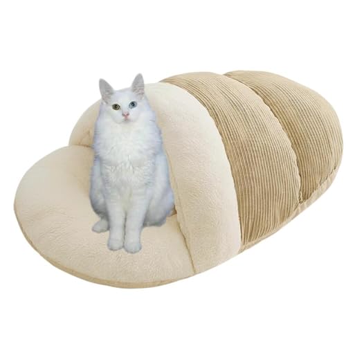 Lifetips ターキッシュアンゴラ Turkish Angora ペットベッド 犬猫兼用 冬用 寝袋型 ふわふわ クッション 保温 防寒 洗える 小型犬 中型犬 室内 おしゃれ 北欧風 ソファ ハウス 快眠グッズ 抱っこ感覚 多頭飼い対応 寝具 抗菌