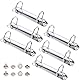 2 Ring Binder Mechanismus, Wanfoou 6 Stück O-förmiger Metallclip 2 Ring Bindemittel Ersatz, Metall-Clip-Ringbuch für Papieraufbewahrung, Ordner, Planer, Zubehör, 123 mm