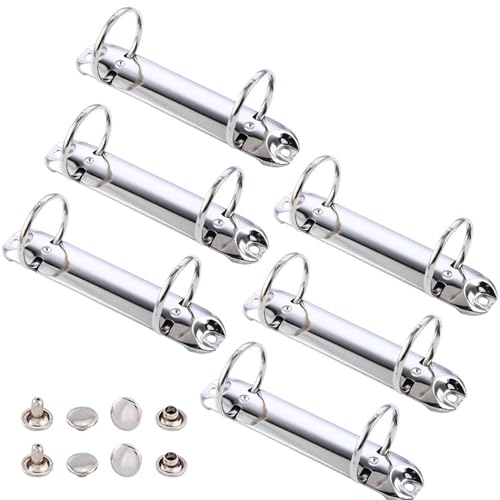 Wanfoou - Mecanismo de encuadernación de 2 anillas, clip de metal O, repuesto para encuadernación de metal, para almacenamiento de papel, archivador, planificador