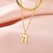 LIKGREAT Hebrew Chai Necklace Jewish Life Symbol Necklace Jewish Religious Blessing Amulet Jewellery Israel Hanukkah (style2 Gold)