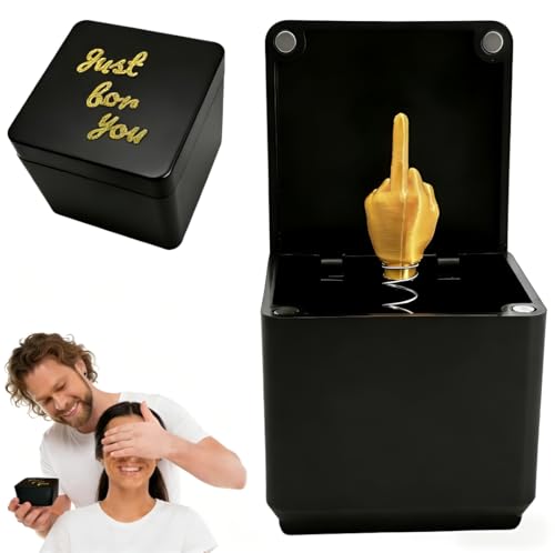 Zeeorymn Middle Finger in a Box Funny Middle Finger Gift Box for Men & Women Perfect Secret Santa Gifts for Office Desk & Home Decor