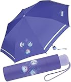 Scout Kinder-Taschenschirm mit reflektierendem Streifen Lila Luna