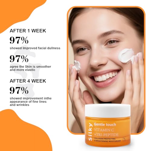 Vitamin C + Peptide Brightening Moisturizer | 3% Stabilized Vitamin C & Multi-Peptide Complex | Hydrating Anti-Aging Face Cream for Radiance, Firmness & Wrinkle Repair | Vegan, Fragrance-Free, 1.7 oz — view 5