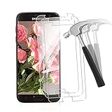 [3 Stück] Schutzfolie für Panzerglas für Samsung Galaxy S7, 9H Härte Glasfolie, HD Klar Displayfolie, Anti-Kratzen und Blasenfrei, Präzise Passform Displayschutzfolie für Galaxy S7, Transparent