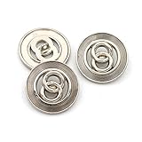 5 Stück metallene hohle doppelförmige runde Knöpfe für Kleidung Handwerk Accessoires