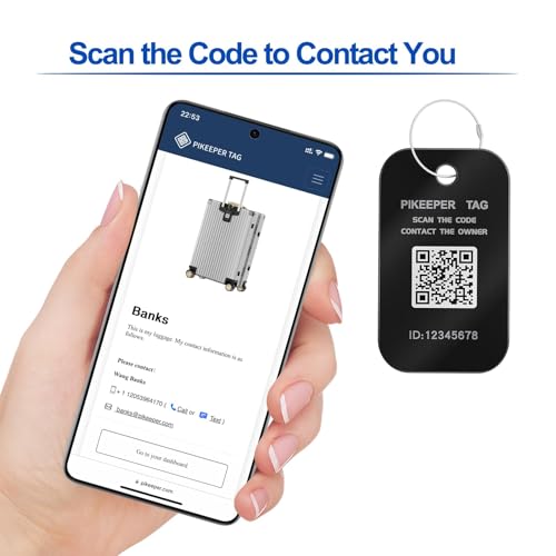 Smart Luggage Tags with QR Code Location Display - Customizable Tags with Privacy Protection for Lost & Found, 4-Pack Waterproof & Durable Travel ID Labels for Suitcases & Backpacks3