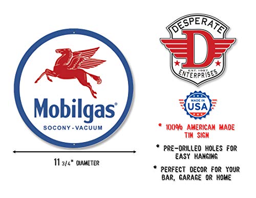 Desperate Enterprises Mobilgas Pegasus Collectible Metal Sign, Model# 610 (FBA_635181-ROLL_3)