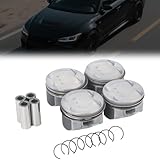 4PC Engine Pistons Rings Set Enhanced Longevity Fit for 2009-2014 Hyundai Kia Models G4KF 2.0T Turbo OE Quality 23410-2C400 Complete Kit Upgrade Solution