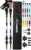 TrailBuddy Collapsible Hiking Poles - Pack of 2 Trekking Poles for Hiking, Camping & Backpacking - Lightweight, Adjustable Aluminum Walking Sticks w/ Cork Grip