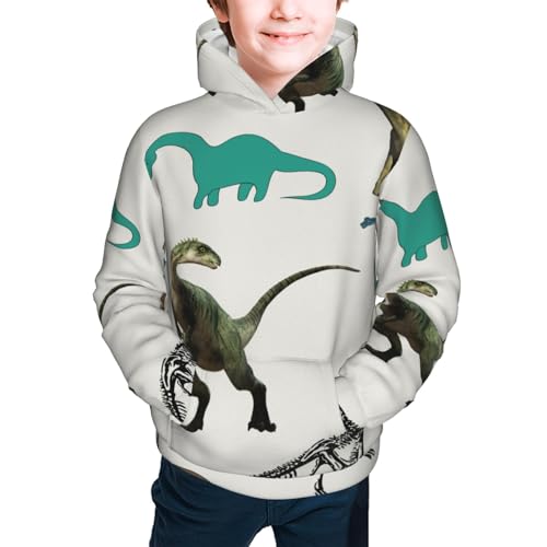 Vintage Dinosaur Boy, Girls Sports Shirt Youth Pullover Fashion