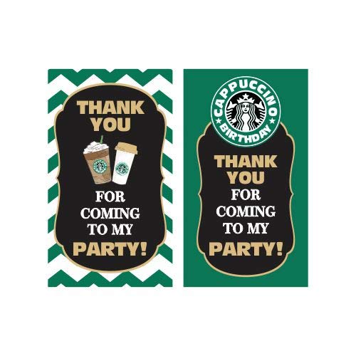 Image of Cappuccino Celebration Kit - 80 pcs includes Banner, balloons, thank you cards, centerpiece, danglers, Cappuccino Birthday Party Supplies, Event Decor, Banner for Coffee Lovers.
