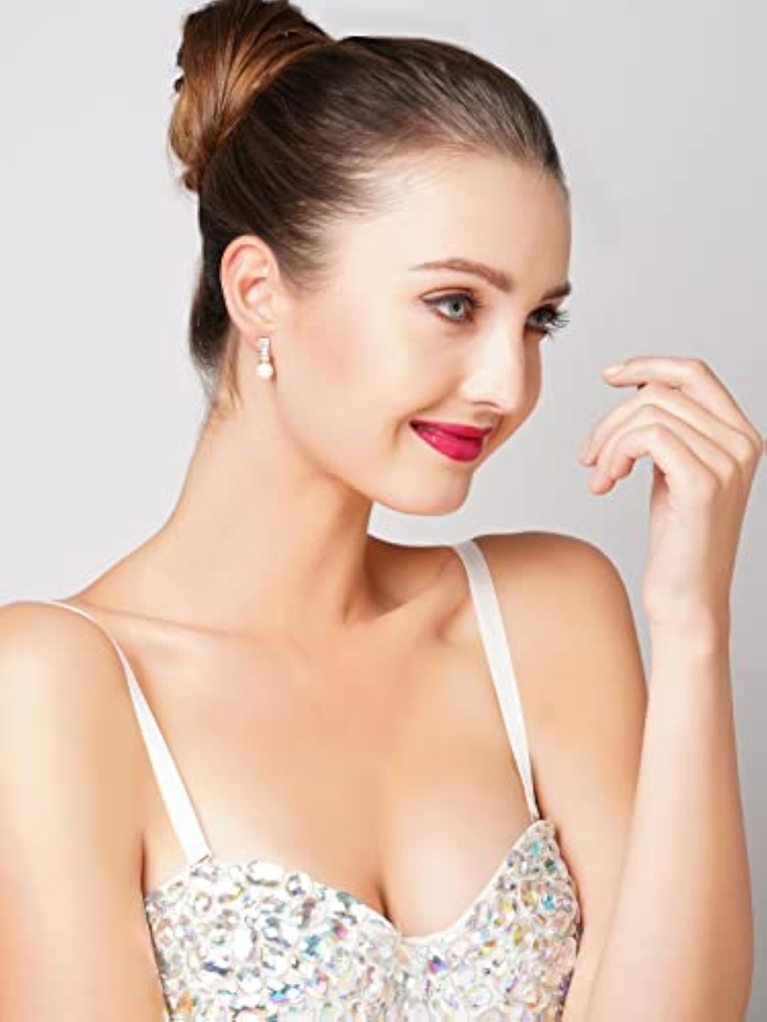 Contemporary Cubic Zirconia Studs Earrings Set - ZPFK13486