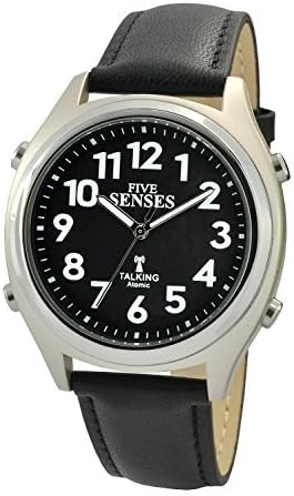 FIVE SENSES Reloj atómico que habla para personas mayores, hombres y mujeres, alarma sonora para personas con discapacidad visual