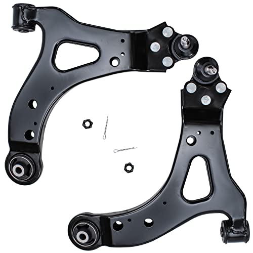Image of Detroit Axle - Front Lower Control Arms w /Ball Joints Sway Bar Links Tie Rods Replacement for Chevy Uplander Terraza Relay - 8pc Set